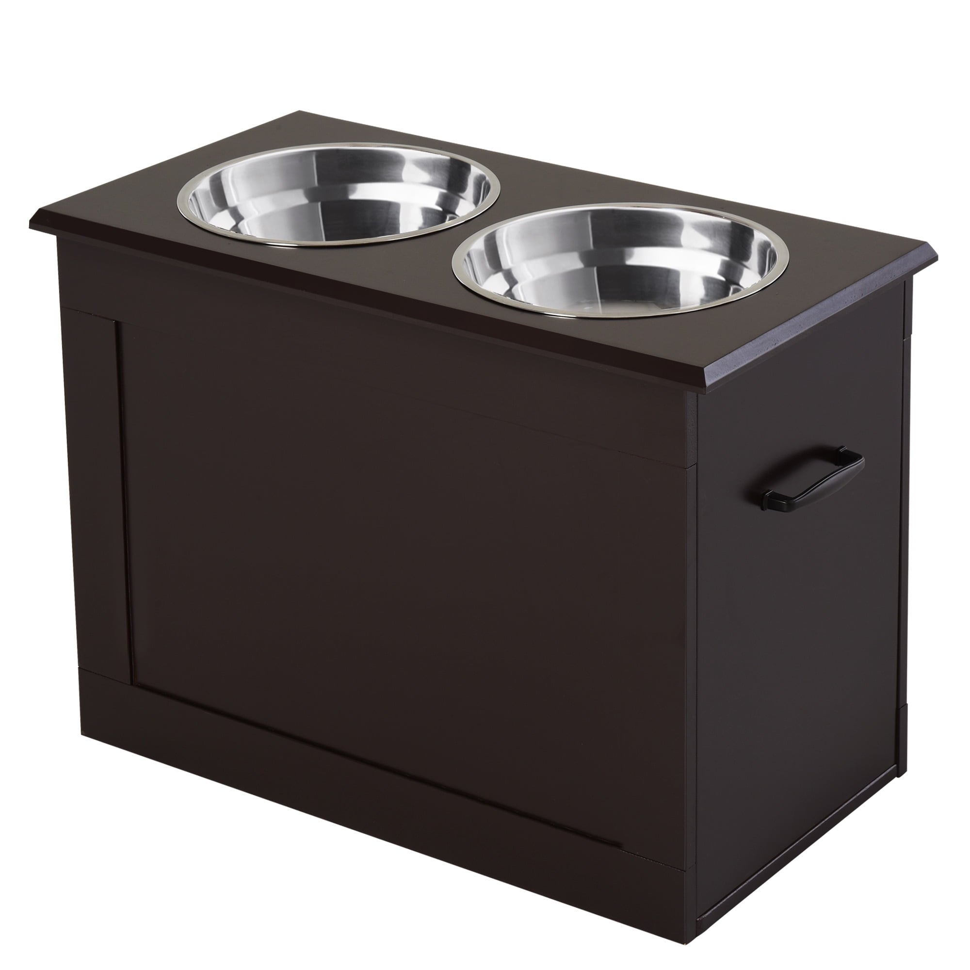 Raised Pet Bowls with Storage